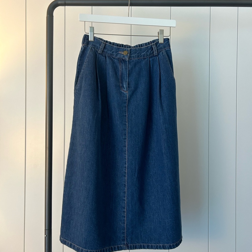 Classic Blue Denim Skirt